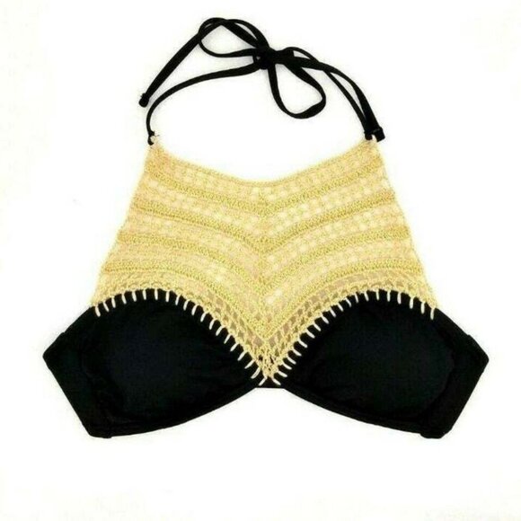 The Bikini Lab Halter Crochet Bikini Swim Top - Picture 7 of 9